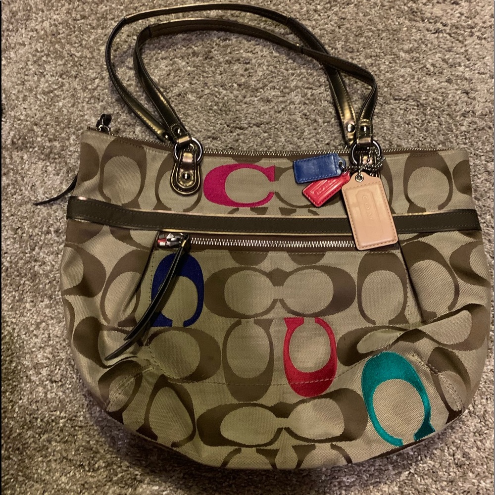 Coach Jacquard Purse and Wristlet Wallet Set